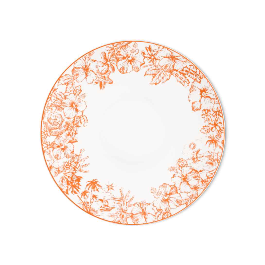 Set Of 2 Dinner Plates LV By The Pool - Trunks, Travel and Home